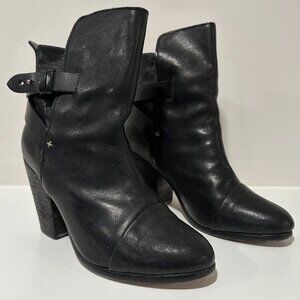 Rag & Bone Women's Kinsey Black Leather Boot Size 38.5 / 8.5